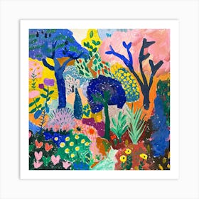 Into the Garden Series in Style of Matisse 7 Art Print