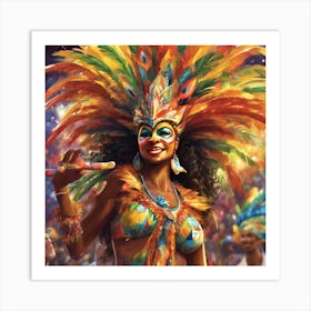 Carnival Dancer 2 Art Print