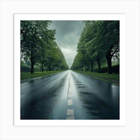 Wet Road Art Print