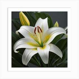 White Lily 1 Art Print