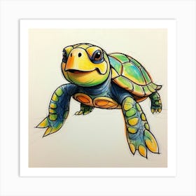 Turtle Drawing 20 Art Print