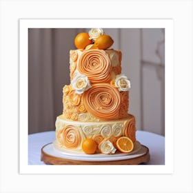 Summer Wedding Cake Art Print