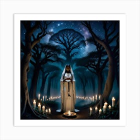 Shaman In The Forest Art Print