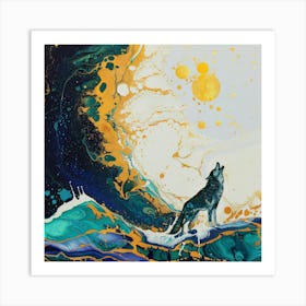 Howling Wolf 2 Art Print