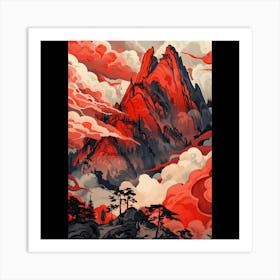 Red Mountains Art Print