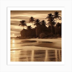 Sunset On The Beach 857 Art Print