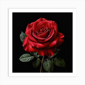 Red Rose Art Print