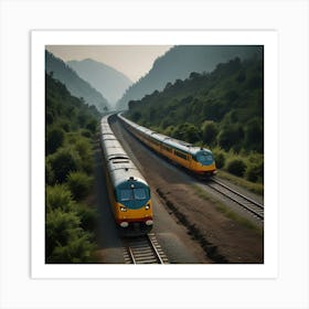 Default Create Unique Design Of Railway 3 Art Print