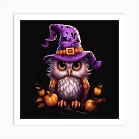 Halloween Owl 13 Art Print