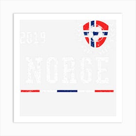 Norway Football Jersey 2019 Norwegian Soccer Art Print