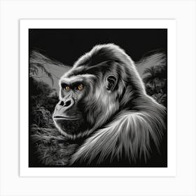 Gorilla In The Jungle 1 Art Print