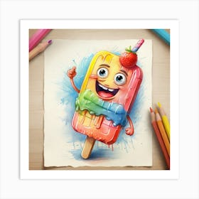 Ice Cream Pop 1 Art Print