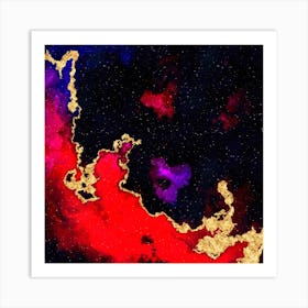 100 Nebulas in Space with Stars Abstract n.044 Art Print