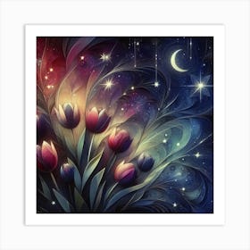 Fantasy tulips 2 Art Print