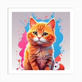 Orange Tabby Cat Art Print