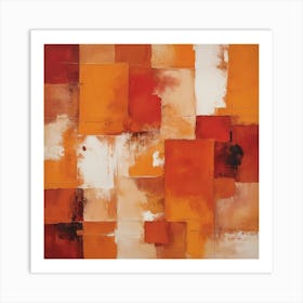 Abstract Orange Painting art print 2 Art Print