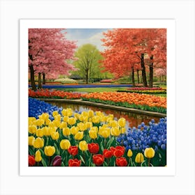 Tulip Garden 7 Art Print