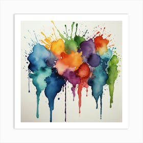 Default Water Color Brush Splash 2 Art Print