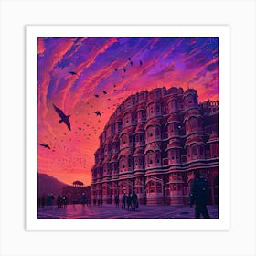 Sunset In Jaipur 1 Art Print