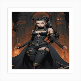 Gothic Girl 1 Art Print