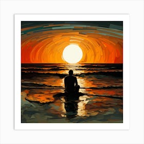 Pondering Sunset Art Print