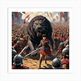 Lion Of Sparta Art Print