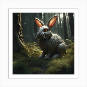 Rabbit In The Woods 53 Art Print