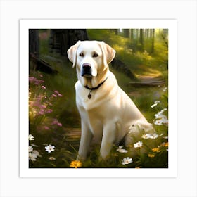 Golden Labrador Art Print