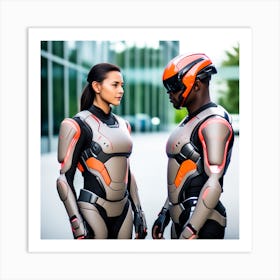 Futuristic Couple 50 Art Print