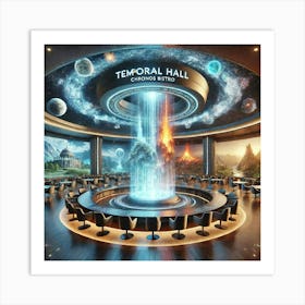 The Temporal Hall Scifi Art Print