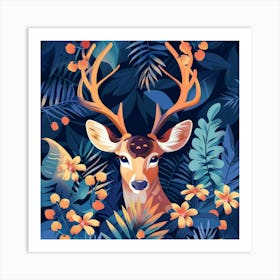 Deer In The Forest 3 Art Print