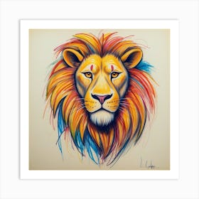 Lion Head 9 Art Print