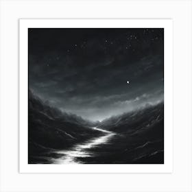 River In The Night Art Print