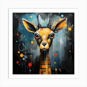 Enchanted Wilderness Abstract Deer Art Print