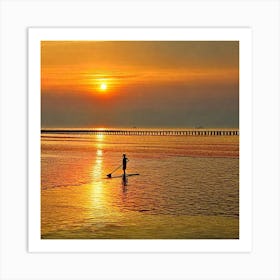 Sunset At The Beach Art Print