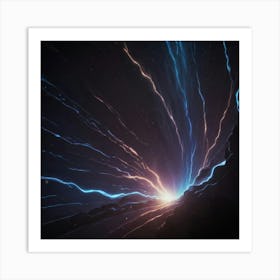 Lightning Bolts In The Sky Art Print