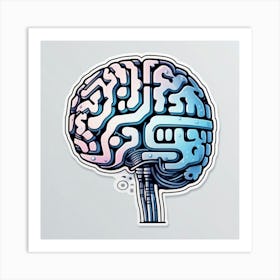 Brain Sticker 8 Art Print