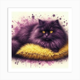 Purple Cat Art Print