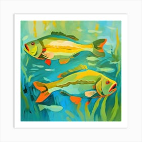 Two Fish In The Water Art Print