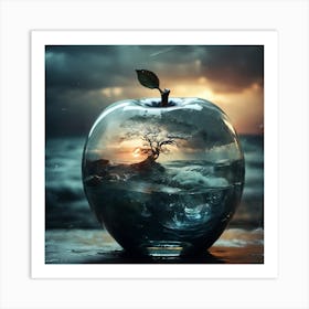 Nature Magic : Earth's Elegance in a Crystal Apple Ballet Art Print