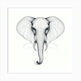 Elephant Head 4 Art Print