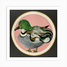 Green duck Art Print