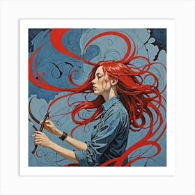 Young Woman With Red Hair Art Print