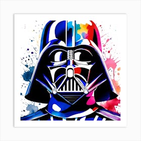 Darth Vader watecolor Art Print