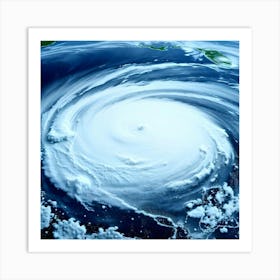 Pikaso Texttoimage A Hurricane Making Landfall With High Winds And He(3) Art Print