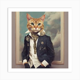 Fashion Cat Art Print 9 Art Print