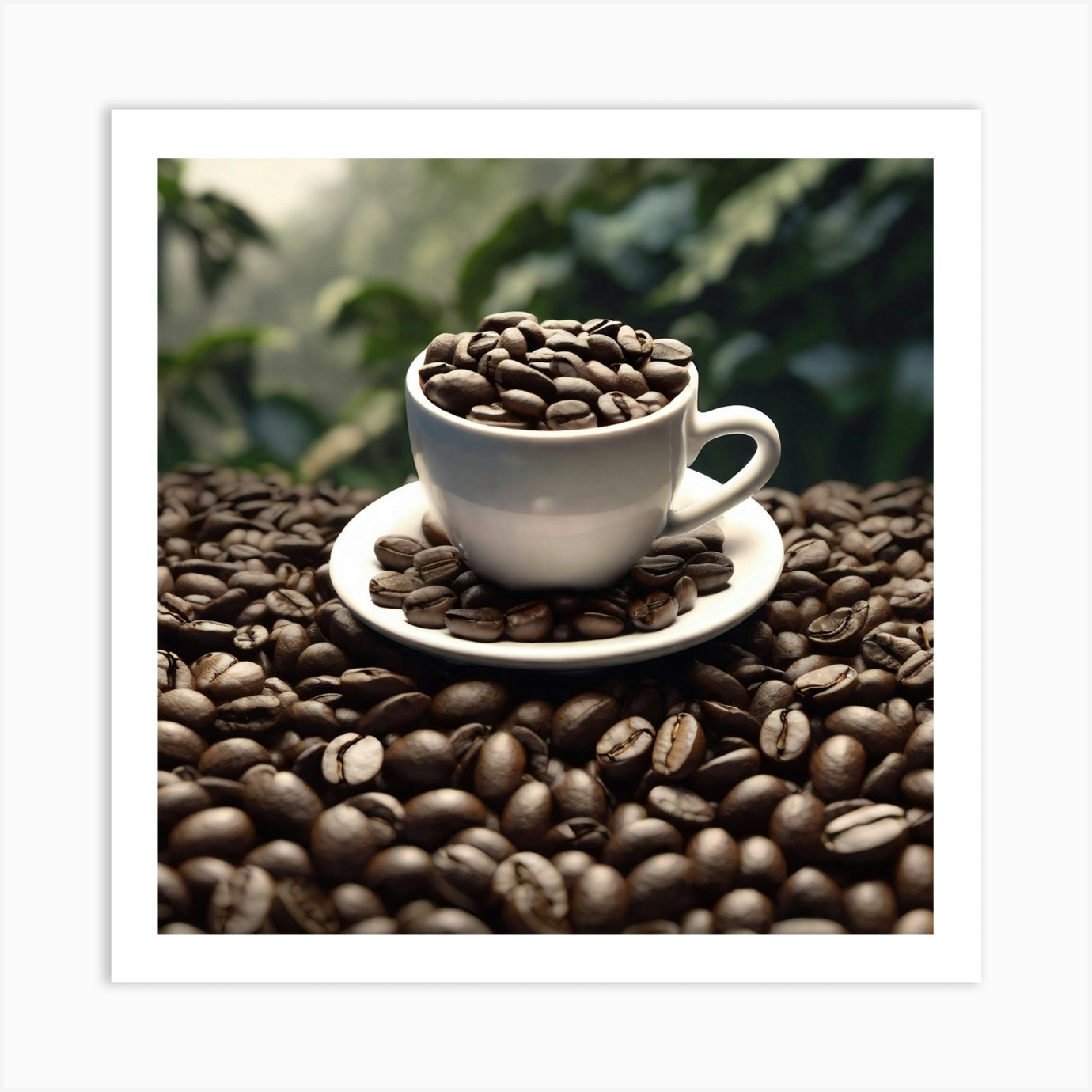 Blue Coffee Cup Latte | Fine Art Print