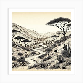 Bushveld Colouring 1 Art Print