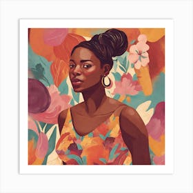 Portrait Of A Black Woman Art Print