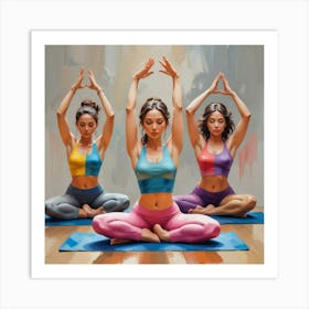 Women In Yoga Art Print 1 Art Print